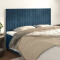 vidaXL Tăblii de pat, 4 buc, albastru &icirc;nchis, 90x5x78/88 cm, catifea