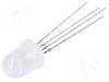 Dioda LED, 8mm, RGB, {{Luminozitate}}, 15mA, {{Tensiune de lucru}}, OPTOSUPPLY - OSTWMN8132A
