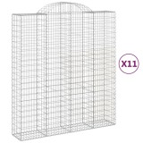 Cumpara ieftin Cosuri gabion arcuite, 11 buc 200x50x220/240cm, fier galvanizat