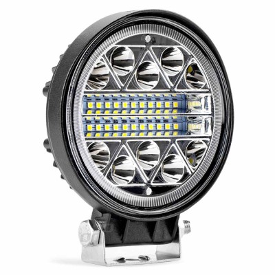 Proiector auto LED AMIO 12-24V, cu 26 LED 3030, rotund 110mm, 1 buc. foto