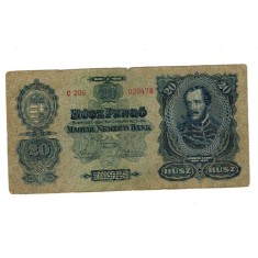 Ungaria 1930 - 20 pengo, circulata