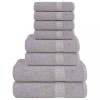 Gossi set prosoape 8 piese gri 360 g/m2 100% bumbac