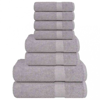 Gossi set prosoape 8 piese gri 360 g/m2 100% bumbac foto