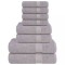 Gossi set prosoape 8 piese gri 360 g/m2 100% bumbac