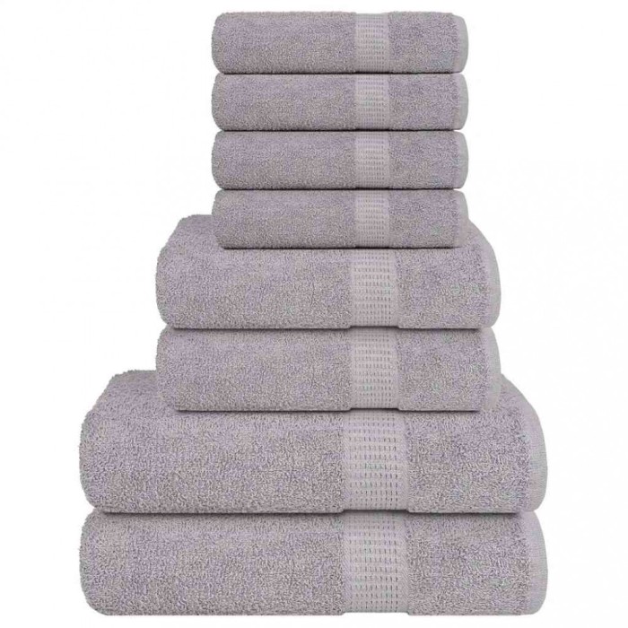Gossi set prosoape 8 piese gri 360 g/m2 100% bumbac