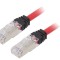Cablu Patch S/FTP Cat 6a 5m Roșu
