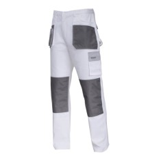 PANTALON LUCRU MEDIU-GROS BUMBAC / ALB - 2L/54 foto