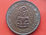 NOUA ZEELANDA- &frac12; PENNY 1960