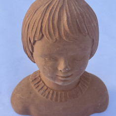 Bust de copil, Atelier ceramica scandinava, semnat JY