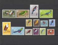 UGANDA 1965 FAUNA PASARI MNH foto
