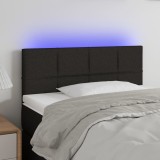 VidaXL Tăblie de pat cu LED, negru, 90x5x78/88 cm, textil