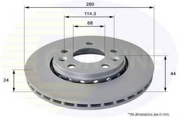 Disc frana RENAULT MEGANE III Cupe (DZ0/1) (2008 - 2016) COMLINE ADC1585V