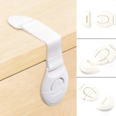 Sisteme de siguranta flexibile pentru usi si sertare, set 10 bucati, culoare alb MultiMark GlobalProd foto