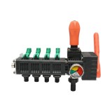 Distribuitor pentru erbicidator cu 4 cai si manometru cu glicerina 25 bar