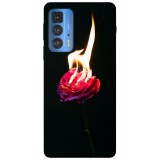 Husa compatibila cu Motorola G20 model Fire rose, Silicon, TPU, Viceversa, Transparent, Carcasa