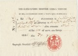 Valahia 1841 inam litere latine sigiliul voievod Al. D. Ghika curier 4 cai la Calarasi semnat Secretarul statului C-tin Cantacuzino, viitor caimacam