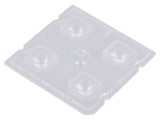 Lentilă LED pătrată transparentă 6.1mm