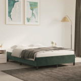 VidaXL Cadru de pat, verde &icirc;nchis, 140x190 cm, catifea