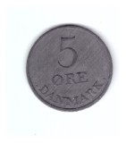 Moneda Danemarca 5 ore 1956, stare buna, curata