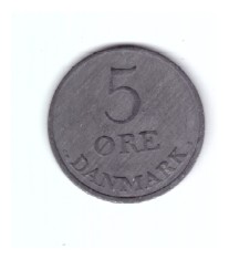 Moneda Danemarca 5 ore 1956, stare buna, curata
