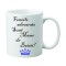 Cana alba personalizata &quot; Femeile adevarate sunt mame de baieti! &quot;, INOVATIX&reg;. 330ml