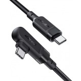 Cablu Date si Incarcare USB-C - USB-C Acefast C5-03 Angled, 100W, 2m, Negru