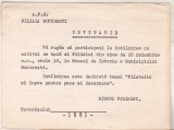 Bnk div Invitatie Filiala AFR Bucuresti 1981