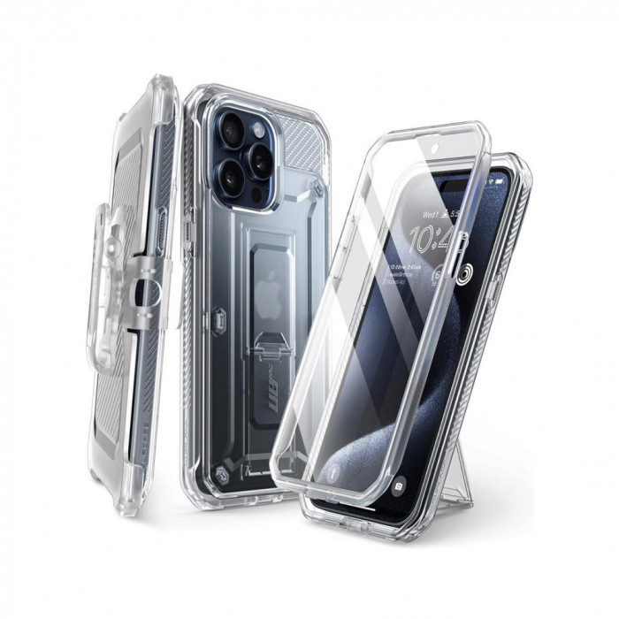 Husa Compatibila cu Apple iPhone 15 Pro Max - Supcase Unicorn Beetle Pro - Clear