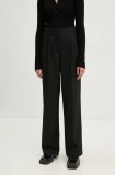 2NDDAY pantaloni Carter femei, culoarea negru, drept, high waist, 2245161120