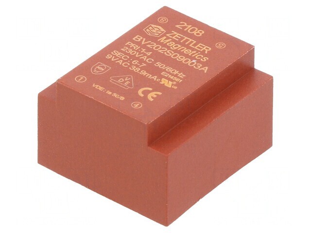 Transformator &icirc;ncapsulat 0,35VA 230V 9V PCB