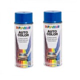 Pachet 2 x Vopsea spray auto Dupli Color Dacia albastru mediu 350ml, DUPLI-COLOR