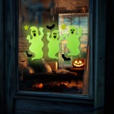 Decor de fereastra fosforescent de Halloween - fantoma - 29 x 16 cm