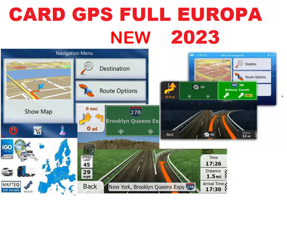 SD Card GPS HARTI Navigatie iGO PRIMO GPS,TABLETE, NAVIGATII GPS Europa  2023 | Okazii.ro