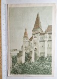 Carte poștală vintage 1961 &ndash; Castelul Huniazilor, Hunedoara &ndash; circulată, stare bună, Circulata, Printata