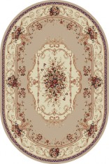 Covor Clasic Lotos 507 Oval - 80x150, Crem foto