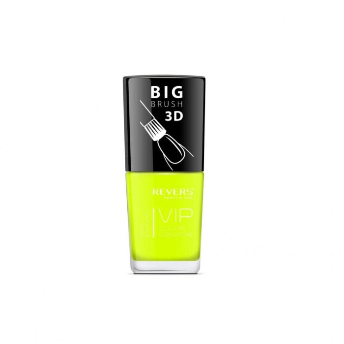 Lac de unghii Vip, 3D, Revers, neon, 12 ml, Nr 067 - galben, mat