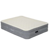 Saltea camping, gonflabila, cu pompa electrica incorporata, 220-240 V, PVC, gri si bej, 203x92x46 cm, ART