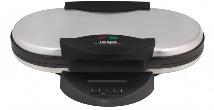 Aparat pentru vafe gofre Tefal WM 311D Negru, otel inoxidabil, 1200W - SECOND