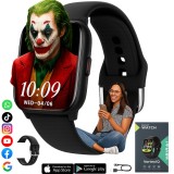 Cumpara ieftin Ceas smartwatch femei, VortexIQ by BIRAI&reg;, ecran TFT1.85", inteligent, fitness, sport, rezistent apa 3ATM, smart, notificari, wireless, apel Bluetooth