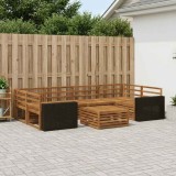 vidaXL Set de canapele de exterior 7 pcs natural Lemn Solid de Acacia 3383092
