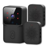 Sonerie Wireless Video, Fara Fir TECHNOVICI SmartHome, Cu Camera Video, Microfon Audio Bidirectional, Apel Vocal Si Interfon Video, WiFi, Negru