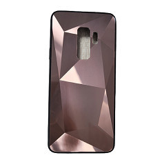 Husa silicon si acril cu textura diamant Samsung S9 Plus , S9+ , Maro