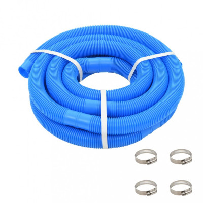 vidaXL Furtun de piscină cu cleme, albastru, 38 mm, 6 m 91749 foto