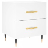 Cumpara ieftin Noptiera, alb, 40x35x47,5 cm, lemn compozit