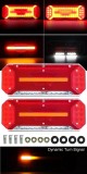 Cumpara ieftin Set Lampi stanga si dreapta LED stopuri cu efect de neon si semnalizare intermitenta dinamica, cu 5 functii, 12V 24V, 345mm X 130mm pentru autocar, ca