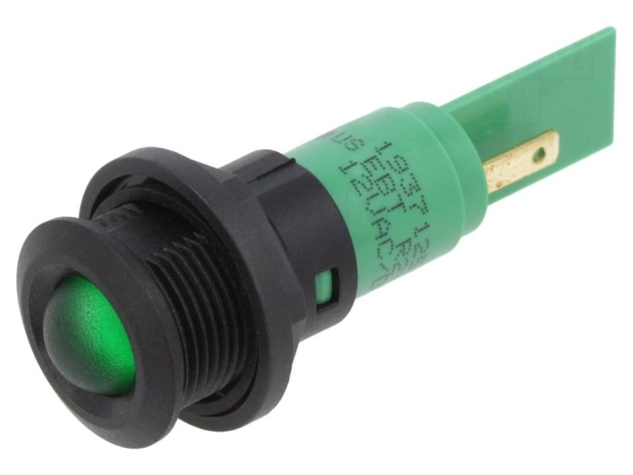 Lampă de control LED verde 12V