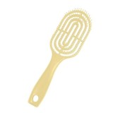 Cumpara ieftin Perie de par profesionala, ventilata, anti incurcare, forma ovala, cu peri flexibili si maner ergonomic, pentru uscare rapida si coafare zilnica, galb