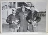 OFITER ROMAN DE GRAD SUPERIOR CU DOI PILOTI FRANCEZI IN FATA UNUI HELICOPTER , ANII '60 - 70