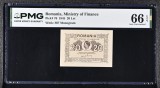 20 lei 1945 PMG66 UNC bancnota gradata