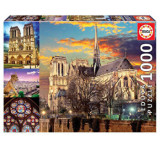 Puzzle Notre Dame collage, 1000 piese, Educa